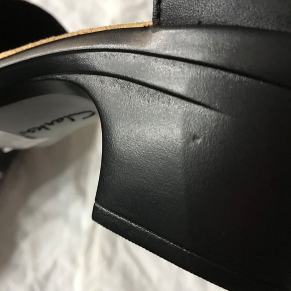 NEW Clarks Leather Emily Rae Black Pump Women's Size 8.5 Wide Ankle Strap - Picture 8 of 16